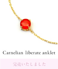 Carnelian liberate anklet